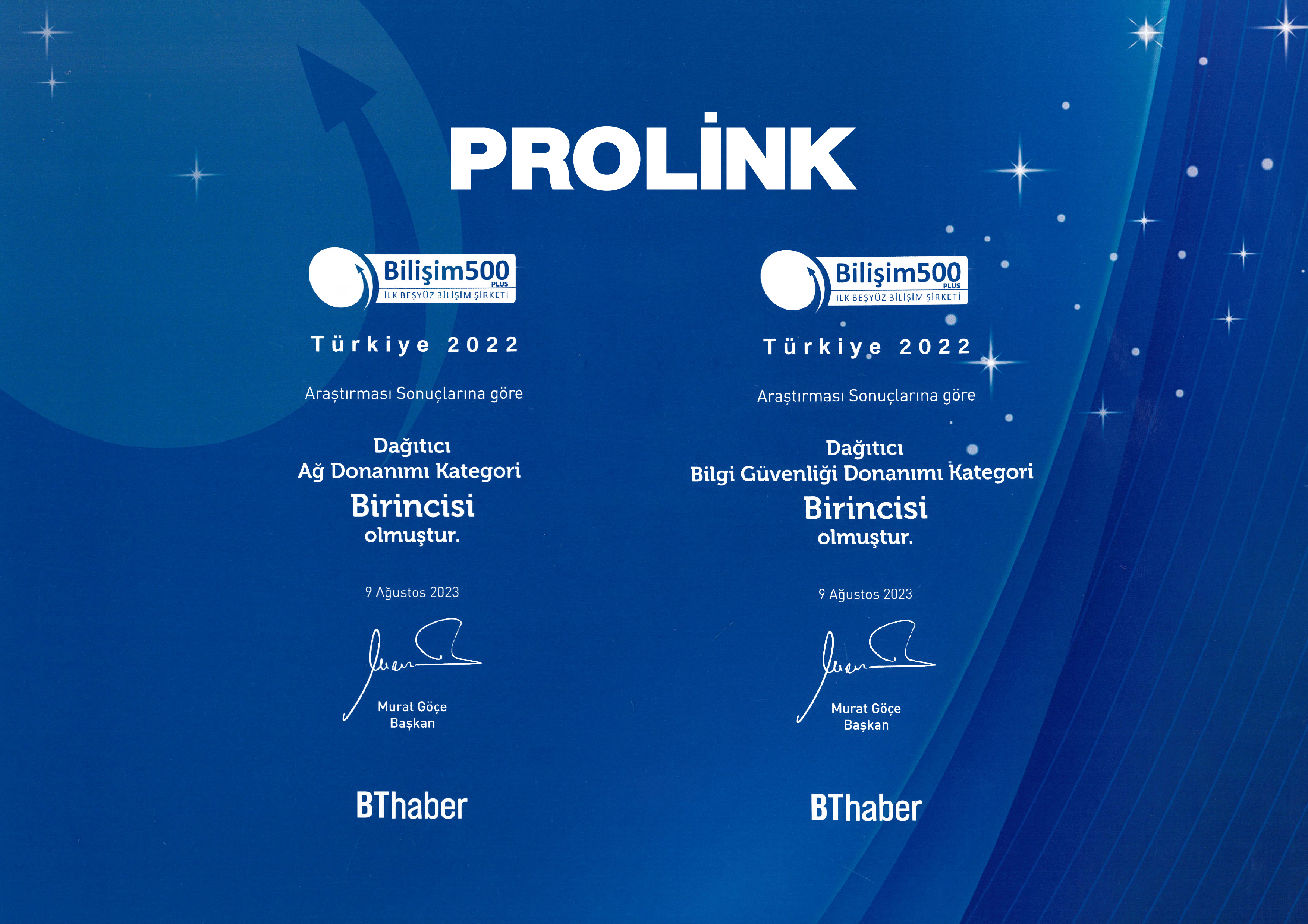 Prolink İlk 500 Bilişim Şirketi arasında 52. sırada yer aldı